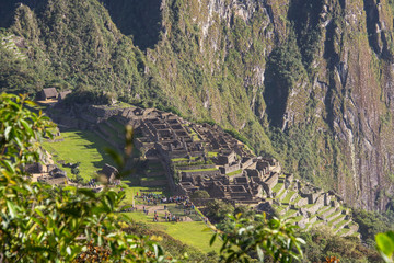 Ruins of Machu Picchu in Peru. View from mountain Machupicchu