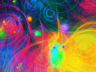 abstract chaotic fractal background 3D rendering illustration