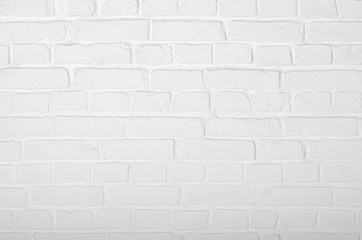 White painted authentic brick wall background