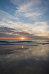 Anochecer en la playa