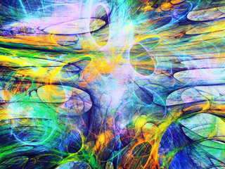 abstract chaotic fractal background 3D rendering illustration