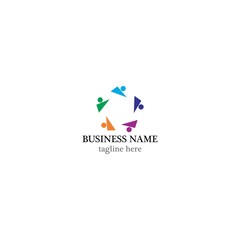 Fototapeta premium community logo template vector icon design