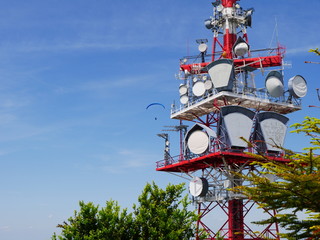 Bregenz, Österreich: Die Antennen auf dem Pfänder