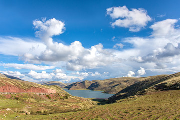 View of lagoon Asnacocha in Peru