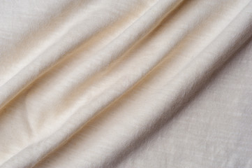 Beautiful crumpled light cotton linen fabric