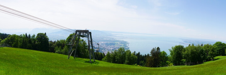 Bregenz, Österreich: Aussicht vom Pfänder auf den Bodensee