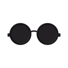 Round Sunglasses isolated on a white background. Vector illustration