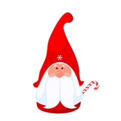 christmas gnome with candy