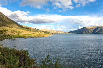 View of lagoon Pomacanchi in Peru
