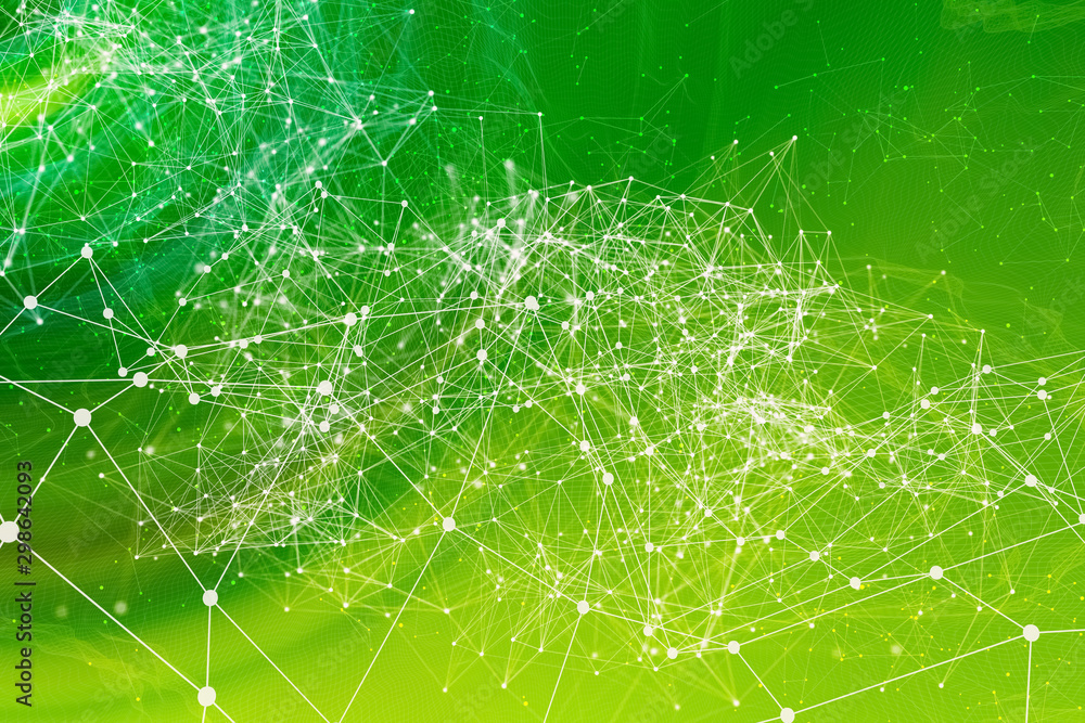 Poster abstract technology ai geometric lines background design