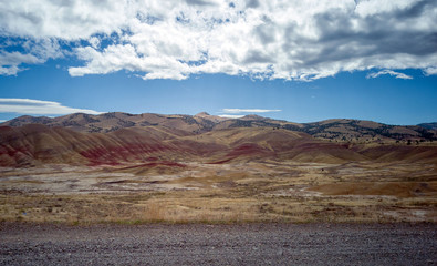 Awesome images of the colorful well preserved John Day Fossil Beds Painted Hills Overlook Area in Mitchell, Oregon.