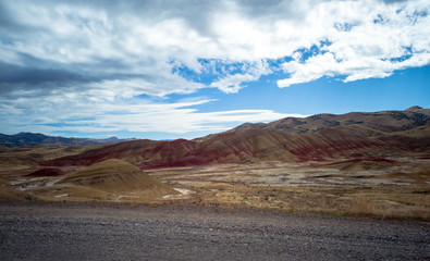 Awesome images of the colorful well preserved John Day Fossil Beds Painted Hills Overlook Area in Mitchell, Oregon.