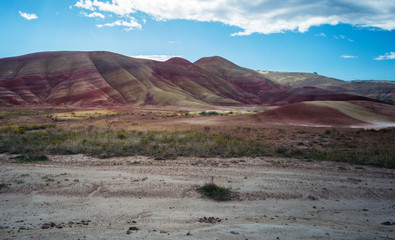 Awesome images of the colorful well preserved John Day Fossil Beds Painted Hills Overlook Area in Mitchell, Oregon.