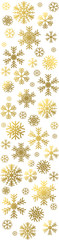 Golden snowflakes. Vector illustration. Christmas. White background. Isolated.
