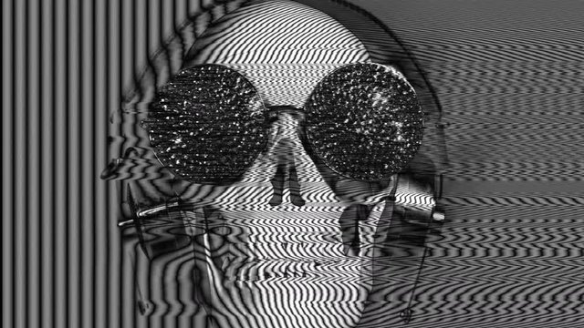 skull glitch skeleton sunglasses head