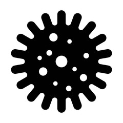 Obraz premium Danger bacteria vector icon illustration isolated on white background