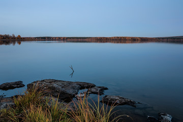 Obraz premium Picturesque autumn landscape. Beautiful Ural landscape in autumn.