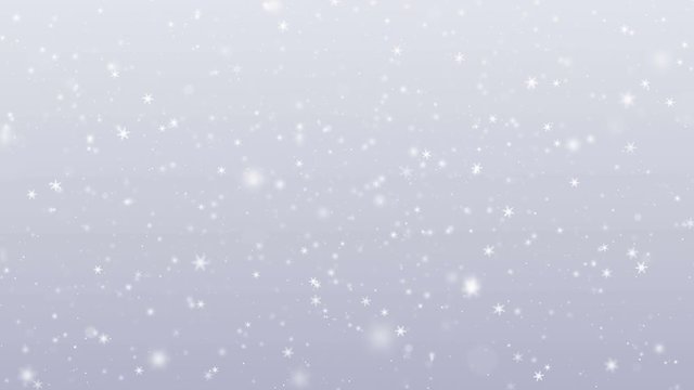 4k. Snowflakes background. Falling snow flakes. Merry Christmas. 2020 New year. Animation. 3840x2160