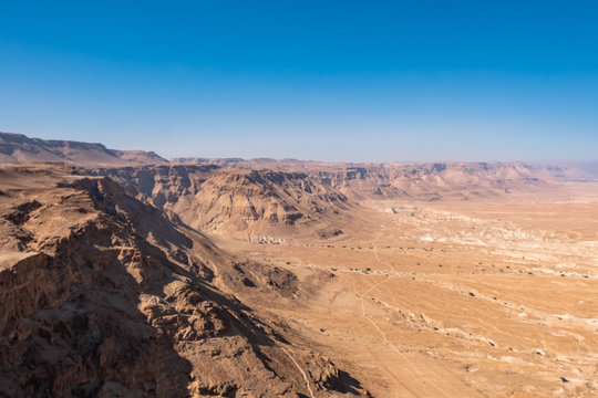 Sharp realistic picture of Masada fortress, Israel