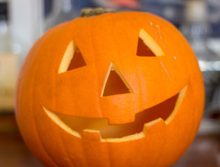 Carved Halloween Jack o lantern