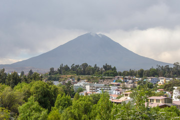 Vew of the volcano El Misti in Arequipa (Peru)
