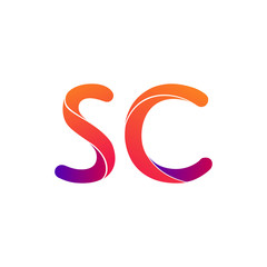 SC Letter Logo Icon Mosaic Design template Element. Stock Vector illustration isolated on white background