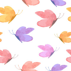 seamless texture with cute butterflies for your design. vector i
