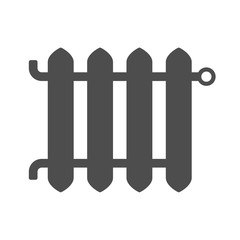 Heating radiator silhouette vector icon isolated on white background. Heater flat icon for web, mobile apps and user interface design