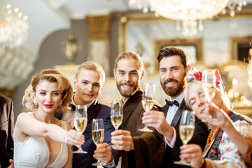 Elegant people during a celebration indoors