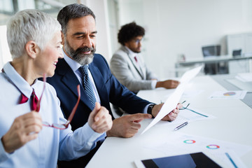 Business people conference and meeting in modern office
