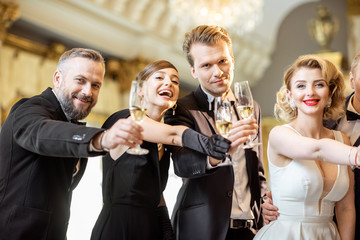 Elegant people during a celebration indoors