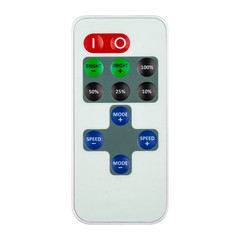 Infrared radio remote control for home LED lighting Isolated on white background