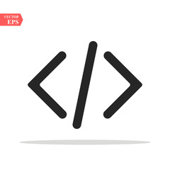 Code Icon in trendy flat style isolated on grey background. Code symbol for your web site design, logo, app, UI. Vector illustration, EPS10.