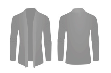Naklejka premium Szary szalowy sweter. ilustracji wektorowych
