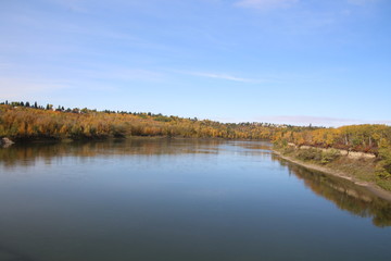Autumn Down The North Saskatchewan River, William Hawrelak Park, Edmonton, Alberta