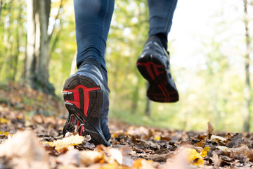 Sportler beim joggen im Wald