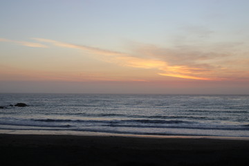 Fall sunset at the coast