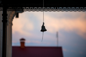 the bell above the entrance to the Cathedral of the assumption convent in the village of Kolotskoe