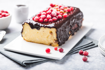 Traditional cottage  cheese cake from Lviv,  syrnik