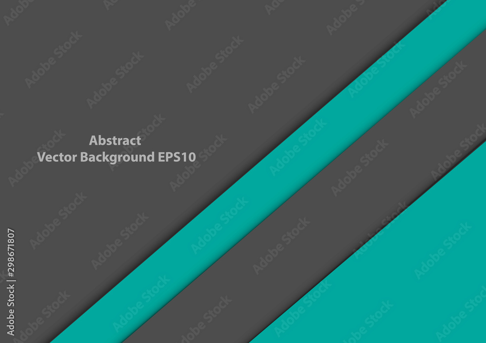 Poster vector background overlap modern design green turquoise and gray background. illustration vector des