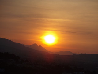 Fototapeta premium Coucher de soleil en Sicile