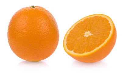 fresh orange isolated on white background