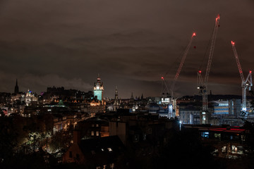 Night cityscape of Edinburgh