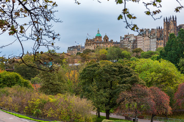 Edinburgh city from St Margaret's gardens