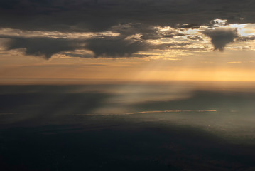 Obraz premium Day break over Warsaw in Poland