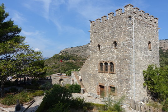 Byzantine fortress over the ruins of the ancient Greek city of Butring in Albania