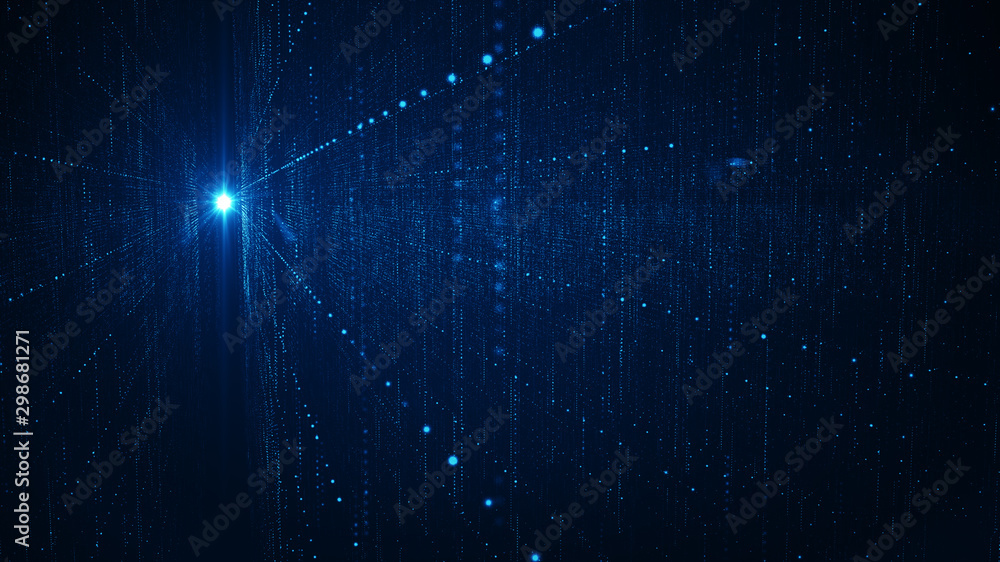 Poster abstract technology big data background concept. motion of digital data flow. transferring of big da