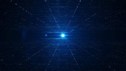  Abstract technology  big data background concept. Motion of digital data flow. Transferring of big data. Transfer and storage of data sets , block chain, server,  hi-speed internet. © your123