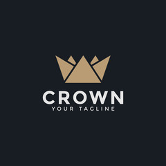 Abstract Luxury Crown Royal King Queen Logo Design Template