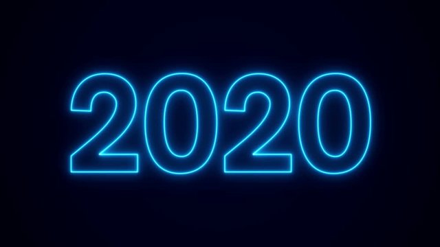2020 - Neon - Neonlicht - Neujahr - Silvester - Sylvester